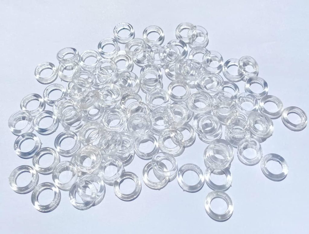 Clear Roman Blind Curtain Rings, 1/2inch Transparent O Rings Plastic Rings for Roman Shades Circle Hook Craft Tool, Café Curtain Rings (100 Pieces)